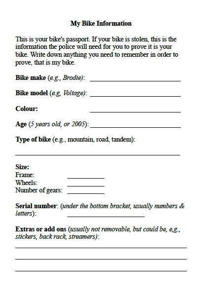 Bike Info